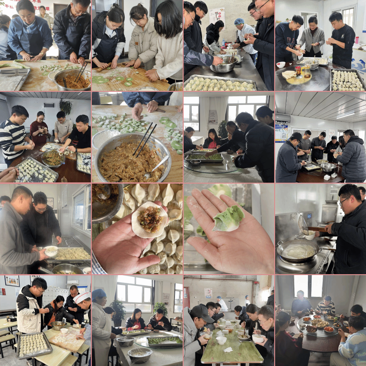 山西建投七建集團開展“圍爐話冬至 共勞暖人心”包餃子活動