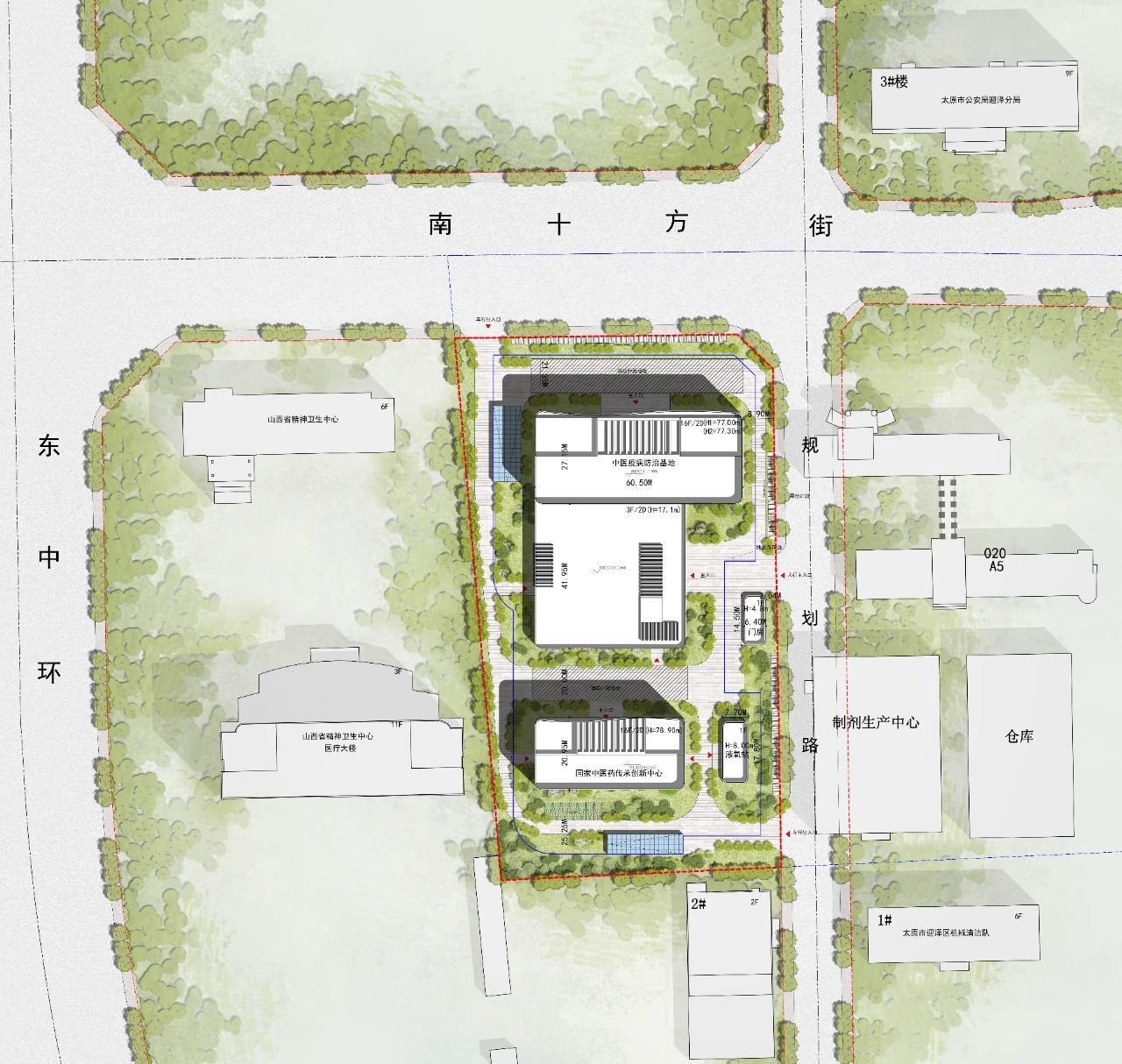山西建投建筑設(shè)計研究院山西省中醫(yī)院東山院區(qū)項目：垂直轉(zhuǎn)換破狹局 墨韻榫卯筑杏林