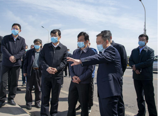 水利部黃河水利委員會主任到山西建投安裝集團承建的新絳縣汾河城區(qū)段綜合治理工程PPP項目調(diào)研