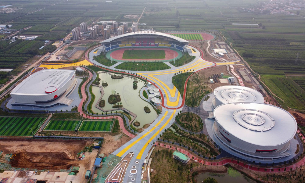 山西建投三建集團投資承建的永濟市體育中心即將開館