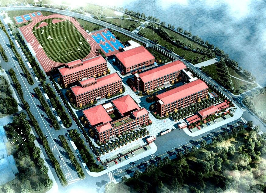 山西建投四建集團沁源縣沁河中學建設項目綜合樓封頂