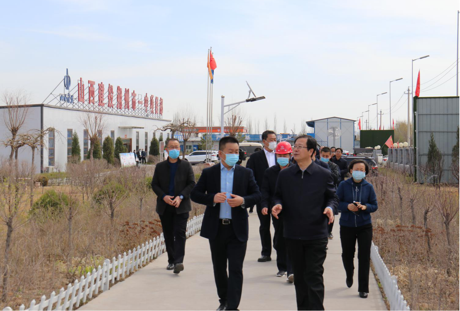 朔州市委書記帶隊在山西建投總承包部承建的朔州市一中新校區(qū)建設項目調研