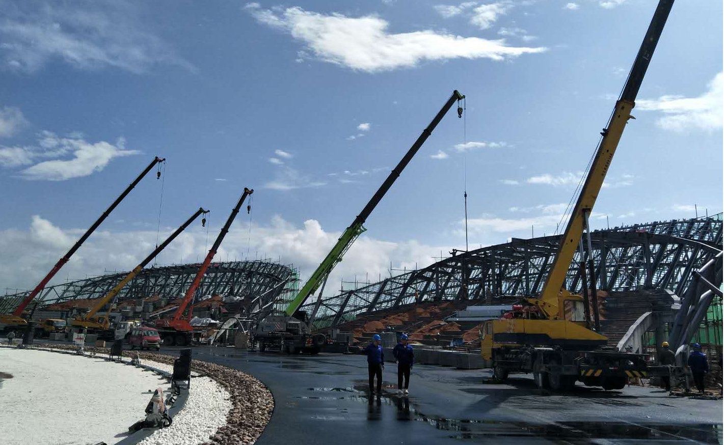 美麗“蓮花”嬌艷綻放！山西建投建工集團(tuán)55天筑造晉中蕭河蓮花灣劇場